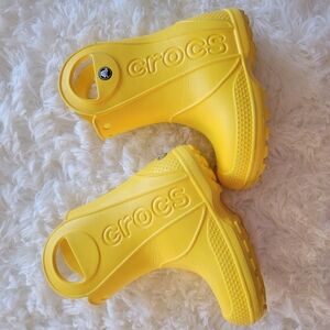 CROCS Kids Bright Yellow Rain Boots